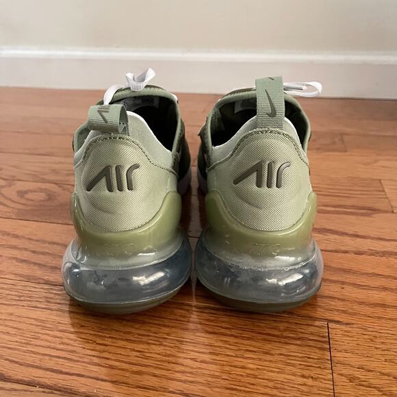 Nike Air Max 270 Womens Size 9 Medium Olive White-Oil Green Sneakers Athletic - Picture 4 of 10